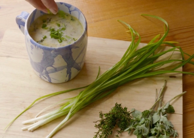 Three cornered leek and potato soup